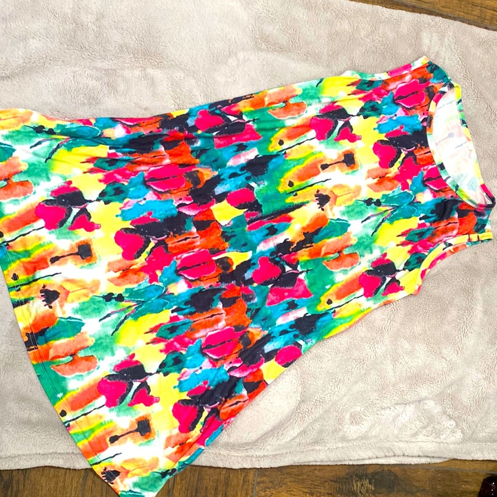 Fun print cover up dress!